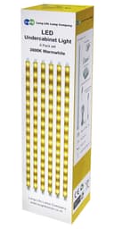 6 x 30cm Plug In LED Warm White Under Kitchen Cupboard Cabinet Strip Lights 