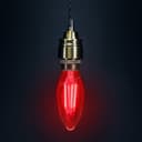 4w LED Red Candle Light Bulb E14 Clear Glass 
