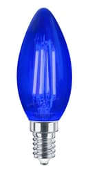 4w LED Blue Candle Light Bulb E14 Clear Glass 