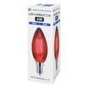 4w LED Red Candle Light Bulb E14 Clear Glass 
