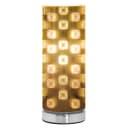 Mirror Chrome Cylinder Desk Lamp 3D Window Effect Glass Bedside and Table Lamp CL002