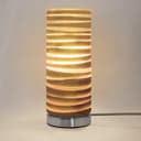 Mirror Chrome Cylinder Desk Lamp 3D Spiral Effect Glass Bedside and Table Lamp CL003