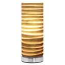 Mirror Chrome Cylinder Desk Lamp 3D Spiral Effect Glass Bedside and Table Lamp CL003