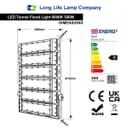 300w LED Tunnel Light High Lumen Flood Lights IP67 6000k 6 Block 300WLEDTL