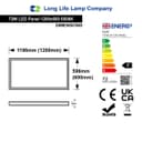 72w Cool White LED Ceiling Panel Light 1200 x 600 Flat Tile 6500k 