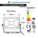 100w LED Flood Light Cool White 6500k IP65 Outdoor Use Waterproof FL100WCW