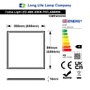48w Ceiling Edge Lit LED Panel 600 x 600 Recessed Border Frame Light 3000K PHFL48WWW