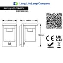 Outdoor PIR Wall Light Lantern Black Clear Lamp Shade ZLC384SEN with 4w LED Warm White