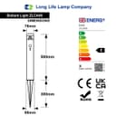 3W LED PIR Sensor Bollard Outdoor Garden Spike Light Black Stainless Steel 6500K IP54 ZLCA06
