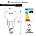 2w LED R50 Reflector Light Bulb Blue E14 Replacement For Halogen Reflector Spots 