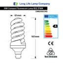 35w B22 Energy Saving Spiral Light Bulb 175w Equivalent  Special Offer