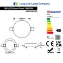 12W Round LED Panel Ceiling Light Spot Flush Mount 