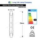 75w Halogen tube linear J78mm