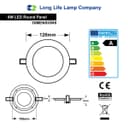6w LED Round Recessed Ceiling Flat Panel Ultra Slim Warm White 