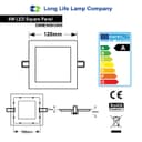 6w LED Square Recessed Ceiling Panel Cool White 6500k