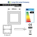 18w Square LED Ceiling Light Cool White with Red Ambient Ring Surface Mount 