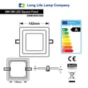 6w + 3w Square LED Ceiling Light Recessed Panel Dual Colour Cool White/Green