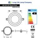 Round Dual Colour LED 6w Ceiling Recessed Panel Spot Light Blue and White