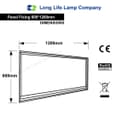 LED Panel Surface Mounting Frame Box Kit For Ceiling Panel 1200 x 600 White Body