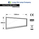 LED Panel Surface Mounting Frame Box Kit For Ceiling Panel 1200 x 300 White Body