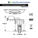 Brush Chrome Adjustable Fire Rated Downlight
