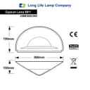 Modern Half Round Moon White Ceramic Contemporary Indoor Wall Light Lamp