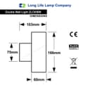 Matt White Finish Stainless Steel Up Down Wall Light GU10 IP20 Indoor Use ZLC056W