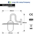 Traditional Outdoor Wall Light Down Lantern Black with Glass Diffuser ZLC087
