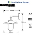 Outdoor Stainless Steel Wall Light IP44 Down Light Heritage Style ZLC025