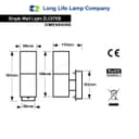 Single Outdoor Wall Light Black Stainless Steel IP65 ZLC076B