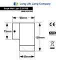 Black Stainless Steel Single Outdoor Wall Light IP65 ZLC018B