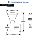 Stainless Steel Garden Wall Light IP44 ZLC011
