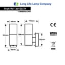 Stainless Steel Single Up or Down Outdoor Wall Light IP65 Wall Light ZLC04