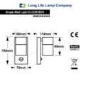 Single Outdoor Wall with PIR Movement Sensor Stainless Steel