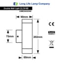 Black Stainless Steel Double Outdoor Wall Light IP65 ZLC019B
