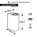 Modern Up Down Wall Light GU10 IP44 Outdoor Garden Wall Light ZLC023