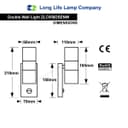 PIR Matt White Up Down Stainless Steel Outdoor Wall Light with Movement Sensor ZLC058DSENW