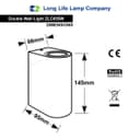 Matt White LED Modern Double Outdoor Wall Light Up/Down Garden Light ZLC055W 