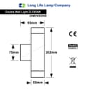 Matt White Stainless Steel Double Outdoor Wall Light ZLC054W  