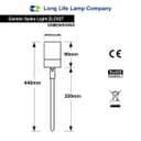 12V Adjustable Stainless Steel MR16 Low Voltage Garden Spike Light ZLC027