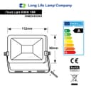 10w LED Floodlight Cool White 6000k Energy Saving 100w Equivalent IP65 NAV