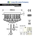 Modern Round Chandelier Ceiling Light Crystal Rain Droplet Reflective Silver Base 