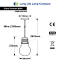 Modern New Bulb Shape Glass Ceiling Pendant Light Fitting 