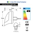 EU Plug Automatic LED Night Light Dusk to Dawn 