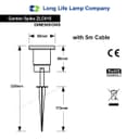 12V Outdoor Garden Spike Ground Outdoor Light MR16 ZLC015