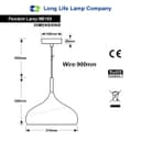 Metal Vintage White Ceiling Light Shade Retro Hanging Pendant Light Wood Fitting 