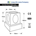 Ambient Glass Ice Cube Touch Dimmable Table Lamp Copper Base with G9 Bulb 