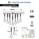 Chandelier Ceiling Light Round Modern Flush Mount Crystal Droplets Chrome Base with 4 LED Bulbs 