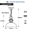 Industrial Retro Polished Chrome Pendant Ceiling Light Vintage Antique Dome Hanging Lamp Shade