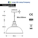 Vintage Industrial Black Metal Ceiling Pendant Light M0138